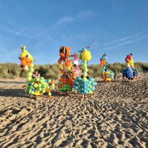 Ballonnen op het strand